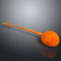 Orange Equipment with Long Handle and Round Spherical Decorative Top 3d model