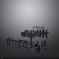 Modern Architectural Models With Detailed Structural Components And Design Elements