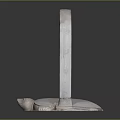 Antique Carved Stone Stele Structure With Turtle Shaped Base And Detailed Inscriptions