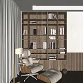 Modern Bookcase Bookshelf 3d model