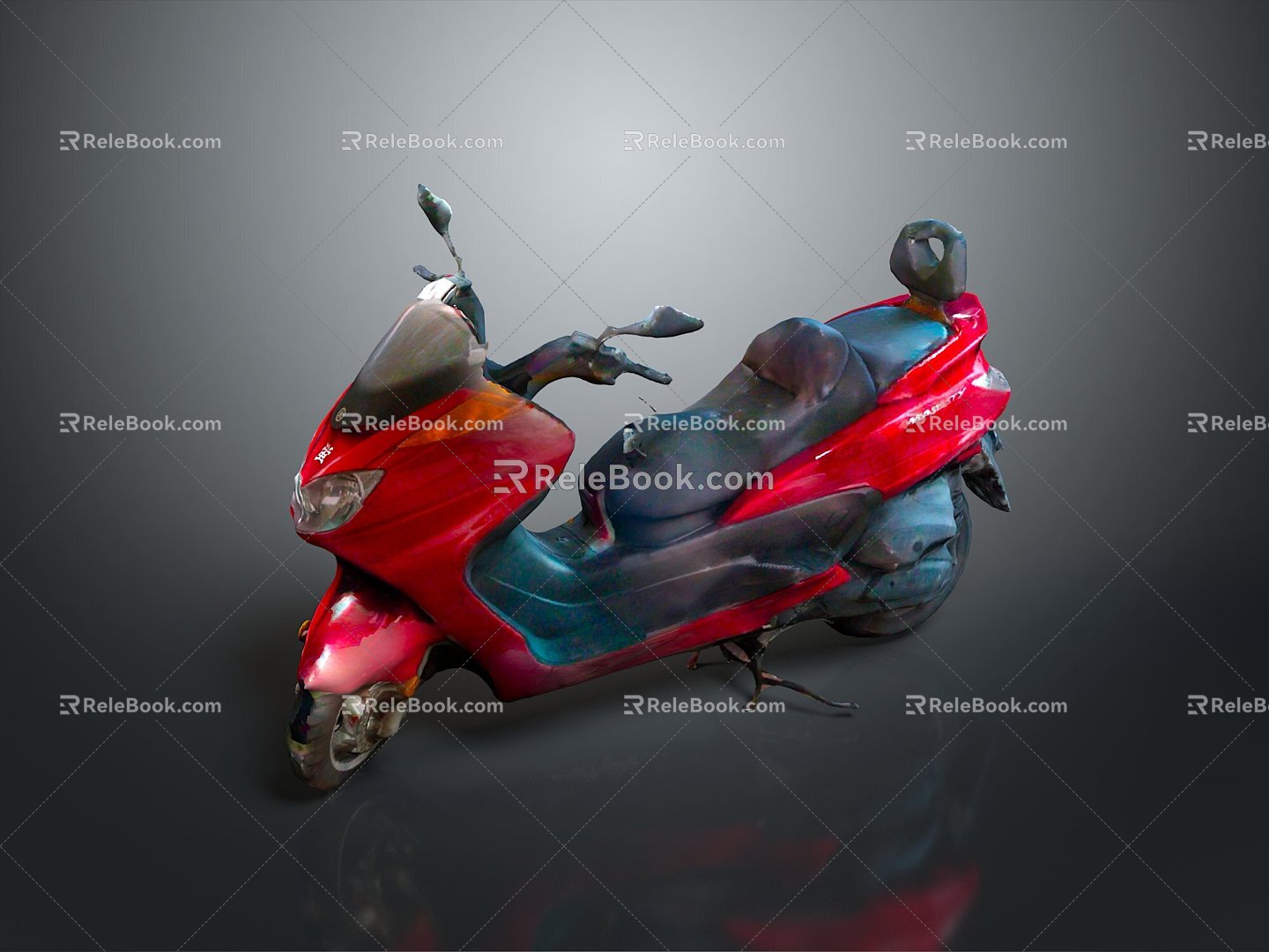 Scooter Motorcycle Two-wheeled Motocross Motorcycle Road Race Motorcycle Motor Vehicle 3d model