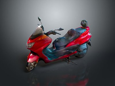 Scooter Motorcycle Two-wheeled Motocross Motorcycle Road Race Motorcycle Motor Vehicle 3d model