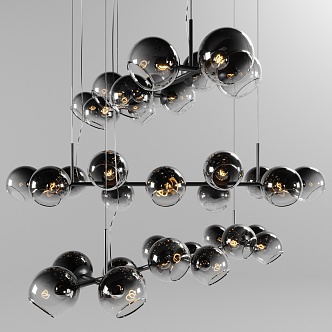 Modern chandelier glass chandelier 3d model