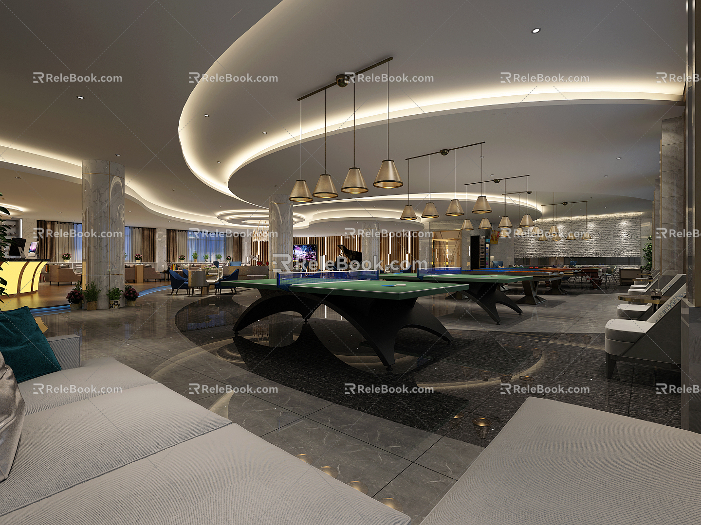 Modern Leisure Area 3d model