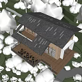 Modern Post Station Small Public Building Post Station Architecture Cafe Architecture Bookstore Architecture Landscape Architecture Art Architecture 3d model