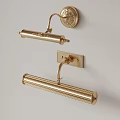 Elegant Gold Wall Lamps With Cylindrical Body And Decorative Mount Design