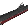 Military Submarine Weapon Sailing In Open Sea With Naval Design Features