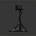 Modern Black Tripod Floor Lamp Furniture With Leaf Shade And Cable Design
