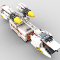 LEGO toy building blocks spaceship sci-fi spaceship spacecraft 3d model