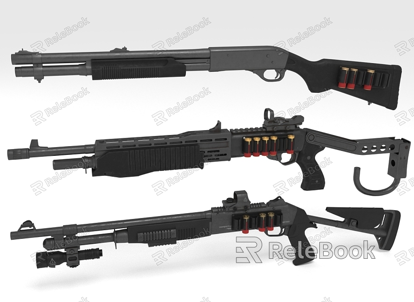 Tactical Shotgun Firearms Long Range Weapon model