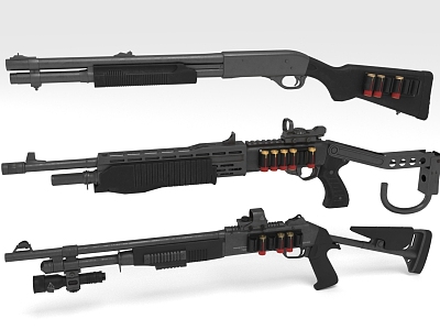 Tactical Shotgun Firearms Long Range Weapon model