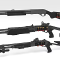 Tactical Shotgun Firearms Long Range Weapon 3d model