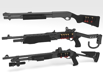 Tactical Shotgun Firearms Long Range Weapon 3d model