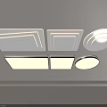 Modern Ceiling Lights With Square And Round Shapes For Indoor Illumination 3d model
