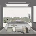 Cozy Kids Room Interior With Dream Big Banner Green Headboard Bed Storage And Rugs