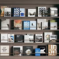 Modern Book Magazine Bookshelf 3d model