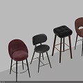 Stylish Modern Bar Stools In Various Colors With Velvet Upholstery And Metal Legs