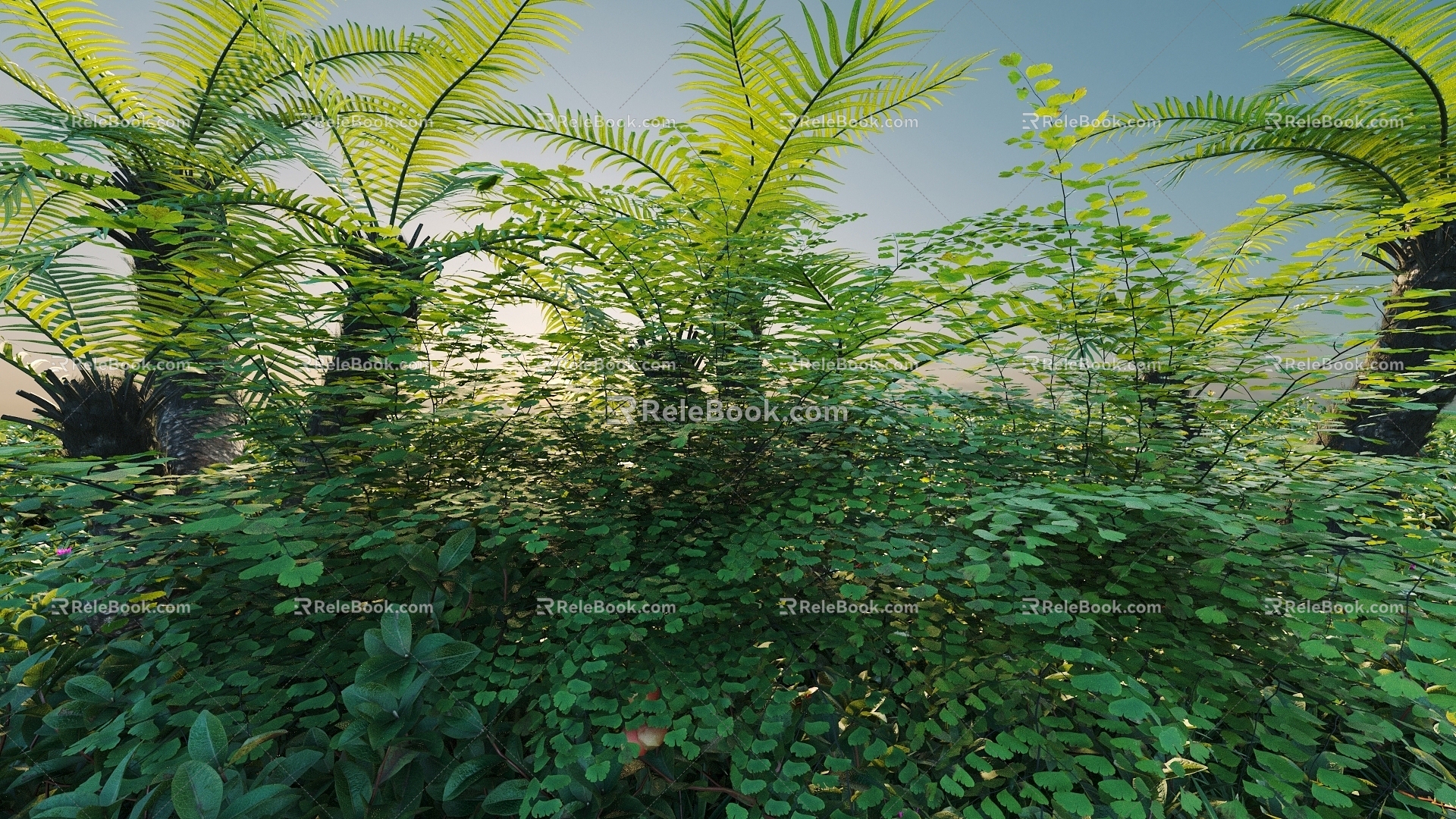 Landscape Shrub Shrub Plant Combination Natural Landscape 3d model