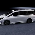 White Modern MPV Featuring Sleek Body Design Alloy Wheels And Front Grille