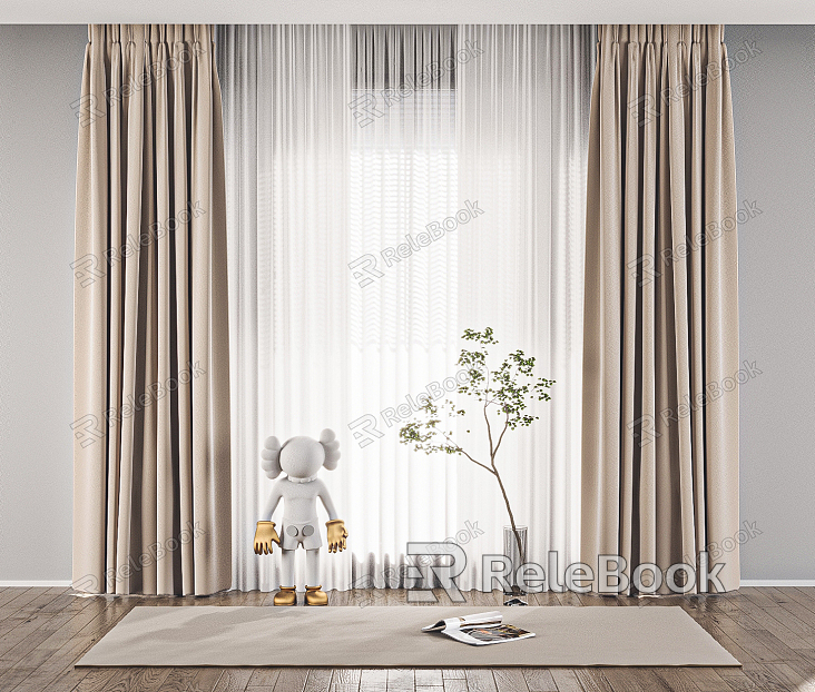 modern curtain gauze curtain model