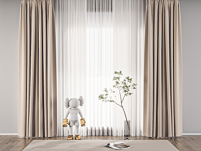 modern curtain gauze curtain model