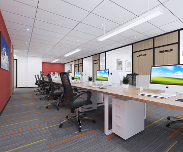 modern public office area office 3d model