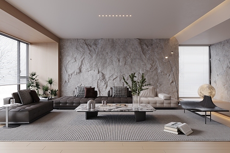 modern living room 3d model