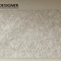 Designer Square Rug With Plush Light Beige Texture For Living Room Interior