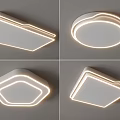 Modern LED Ceiling Lights Featuring Various Geometric Shapes for Indoor Decoration and Lighting