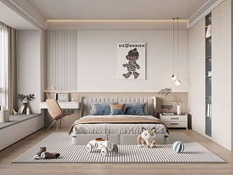 Modern Boys Children's Room 3d model