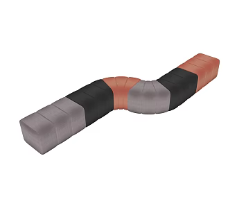 modern public chair sofa shaped sofa 3d model