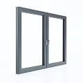 Modern Aluminum Casement Window Design With Double Glass Panels For Home