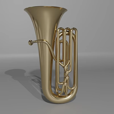 The trombone saxophone instrument 3d model