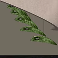 Green Leaf Shaped Hanging Pendant with Multiple Leaves and Modern Natural Design