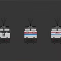 Vanderlande Model Trains with Black White Red Blue Stripes Numbered 402 403 on
