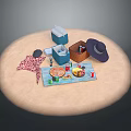 Beach Picnic Setup With Delicious Food Drinks Picnic Blanket And Basket On Sand