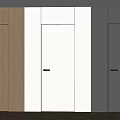 Modern Minimalist Interior Hinged Doors in Light Wood White and Dark Gray Colors