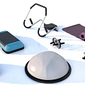 Essential Home Sports Equipment Including Yoga Mat Ab Roller Balance Trainer And Push Up Bar