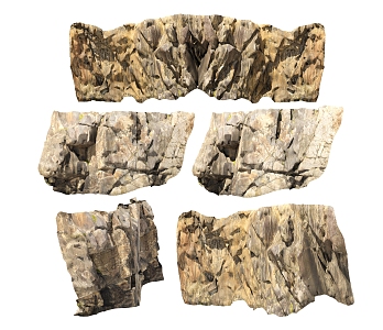 Stone Landscape Stone Rock Wall 3d model