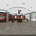 Well Lit Modern Tobacco And Wine Store Interior With Neat Full Product Display Shelves
