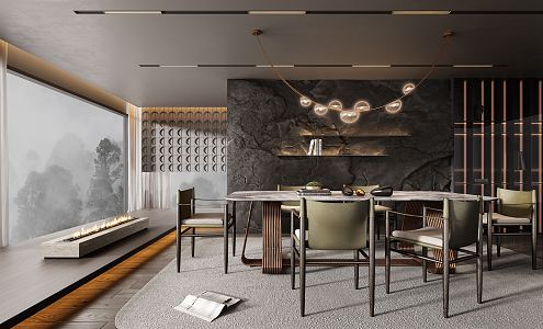 Modern Minotti Restaurant 3d model