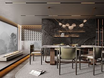 Modern Minotti Restaurant 3d model