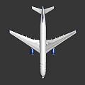 Delta Air Lines White Airplane With Blue Engines And Red Blue Tail