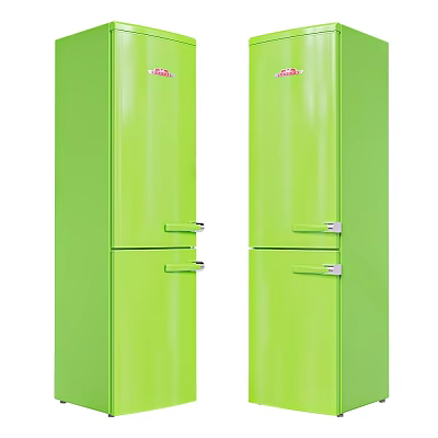 Fagor Green Double Door Refrigerators Freezers For Home Kitchen Use And Modern Style 3d model