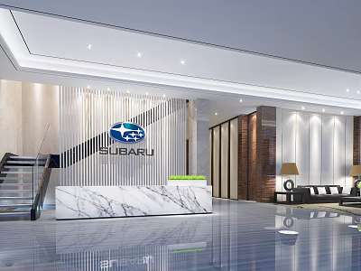 Hyundai 4S store showroom car showroom 3d model