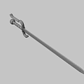 Classic Metal Sword Weapon With Leather Wrapped Handle And Iron Hilt