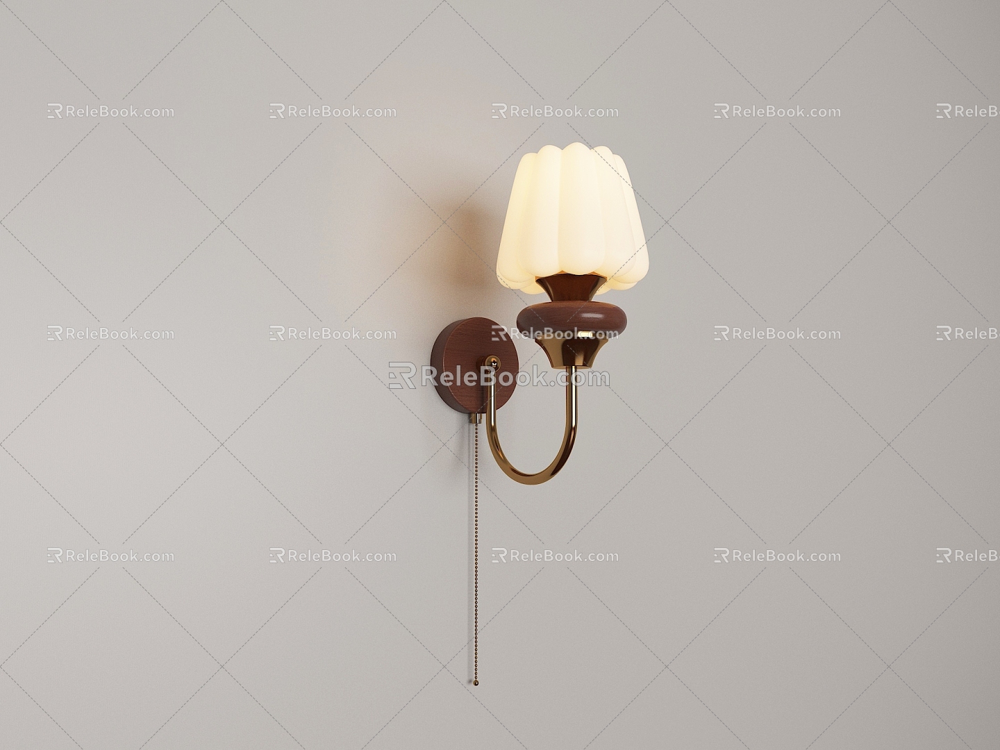 French retro wall lamp 3d model