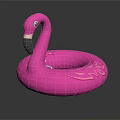 Pink Flamingo Shaped Inflatable Swim Ring for Summer Pool Water Activities