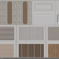Various Styles Interior Ceiling Design With Metal Striped Brown White And Dark Panels