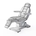 White Adjustable Medical Examination Chair With Ergonomic Design And Stable Base